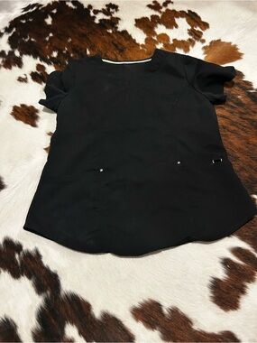 Scrubstar Black Short Sleeve Medical Top